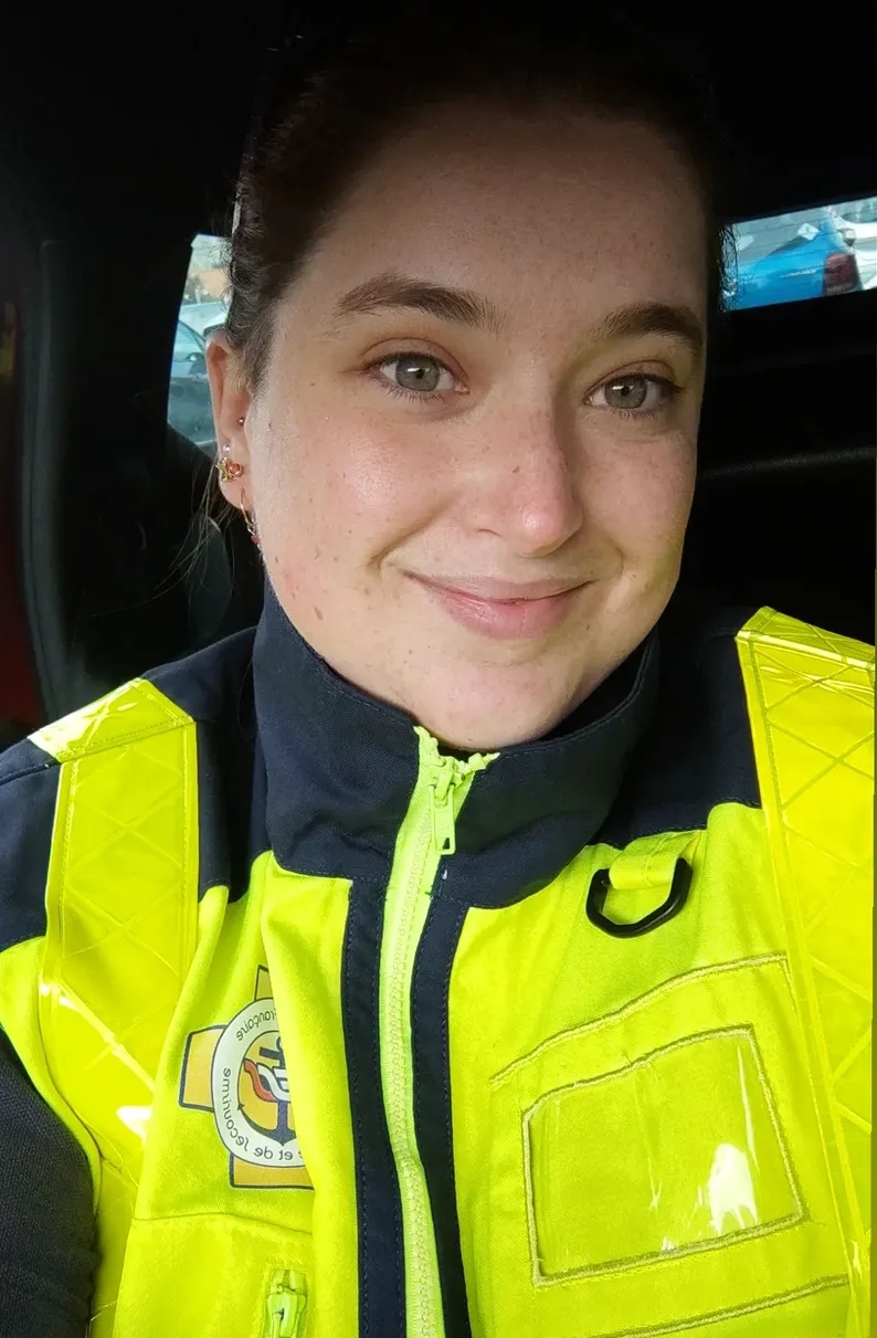 Charlotte Pudal en situation de prise en charge